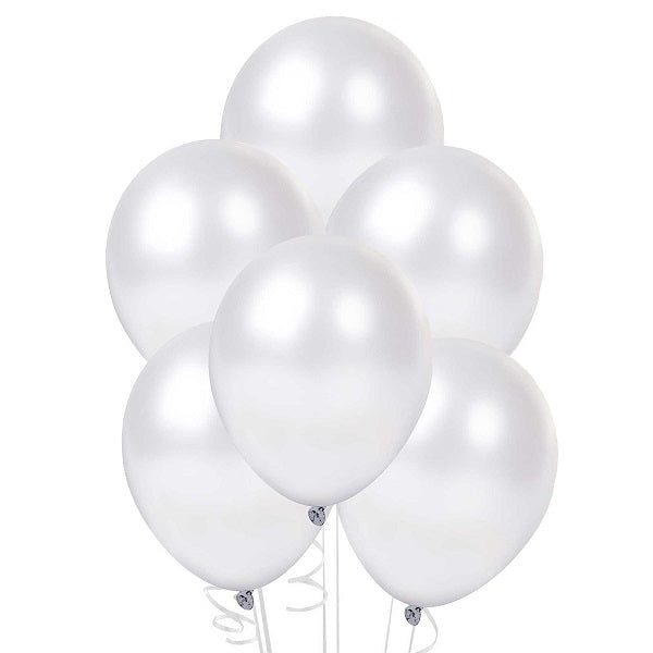 Pearl White Latex Party Balloons