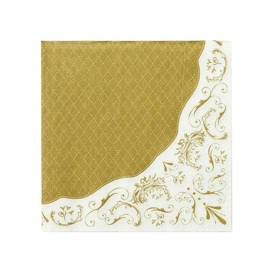 Gold Party Porcelain Vintage Paper Napkin Talking Tables