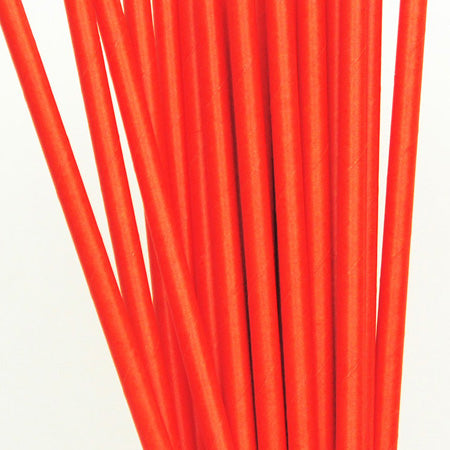 Red Plain Paper Straws