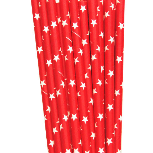 Red Star Paper Straws