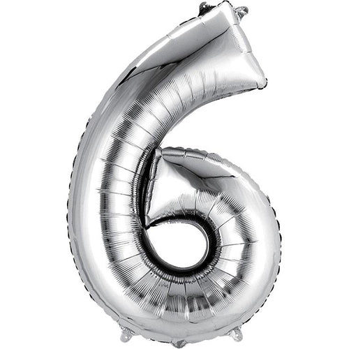Silver Jumbo Foil Balloon # 6