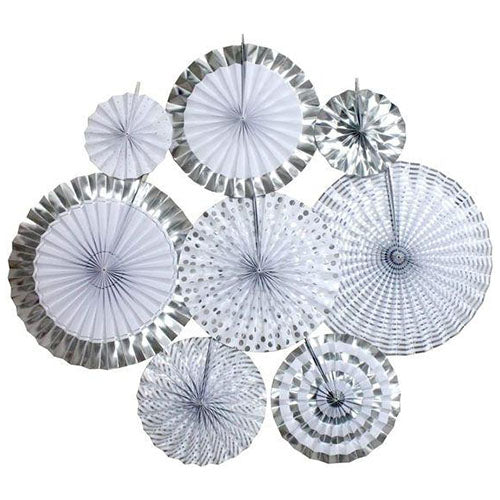 Silver Paper Fan Decoration Kit