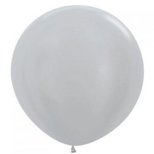 90cm Silver Metallic Jumbo Balloons