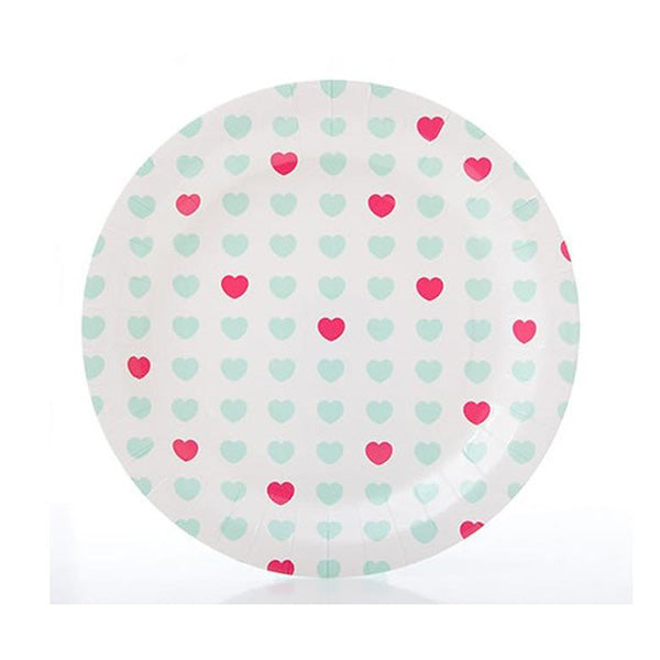  We Love Hearts Paper Plates
