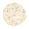 Ditsy Wildflower Floral Scalloped Paper Party Plates