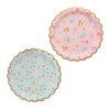 Ditsy Floral Vintage Scalloped Paper Plates