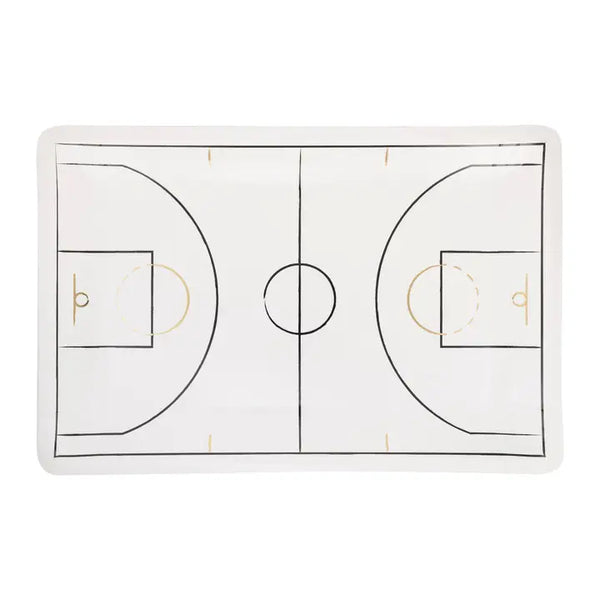 Basketball Court Shaped Paper Party Plate
