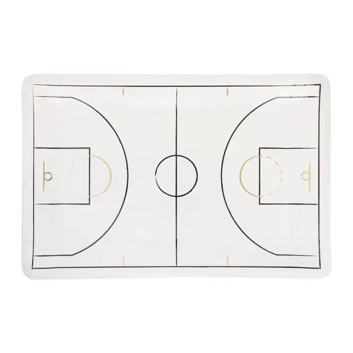 Basketball Court Shaped Paper Party Plate
