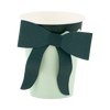 Christmas Mint and Green Bow Paper Party Cups