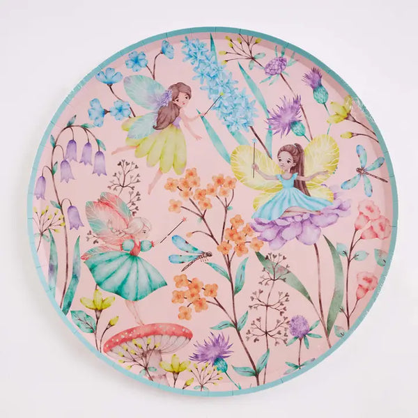 Fairy Garden Paper Party Plates - Large
