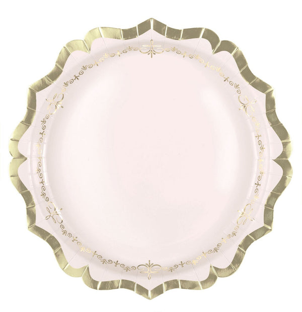 Pink Party Porcelain Vintage Large Paper Plates