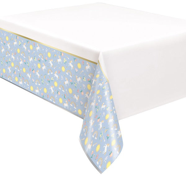 Dainty Unicorn Plastic Party Tablecloth