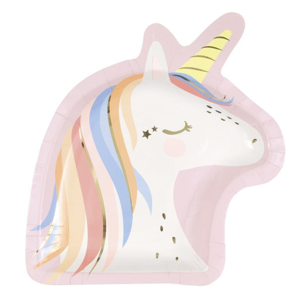 Dainty Unicorn Shaped Paper Party Plates