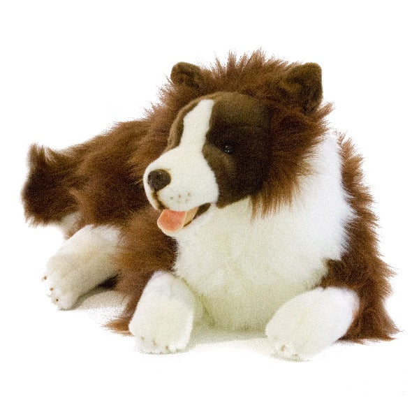 Hazel Chocolate Border Collie Dog Teddy Bear - Soft Toy