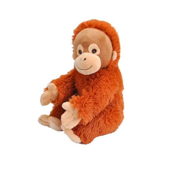Plush monkey toy on a white background