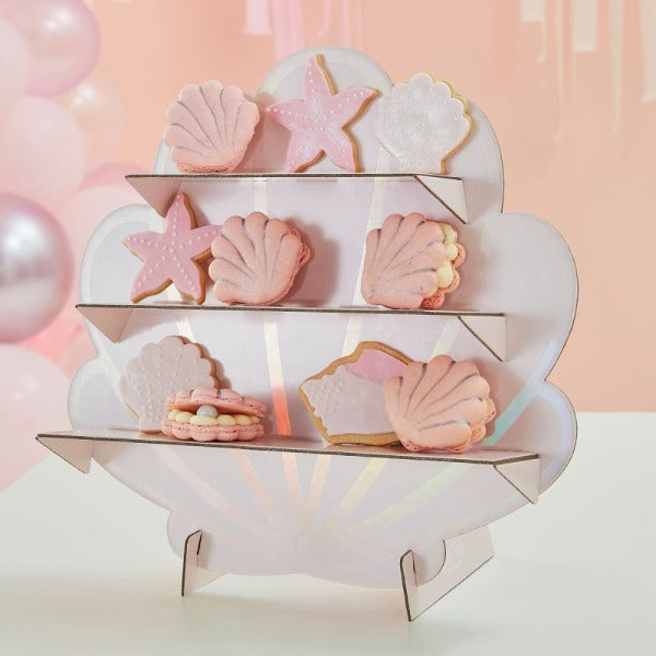 Mermaid Shell Shaped Treat Cupcake Stand