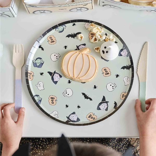 Boo Crew Character Halloween Paper Party Plates