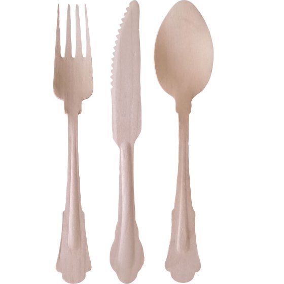 Wooden Cutlery Set pack of 24