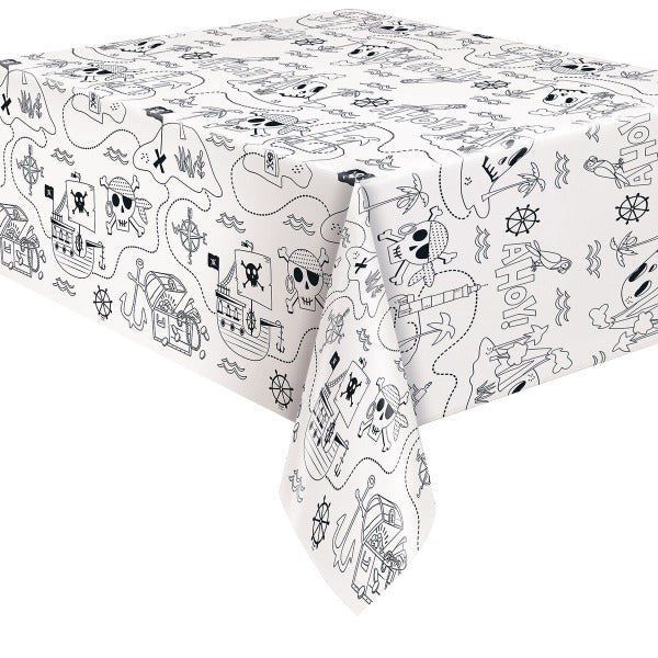Pirate Party Treasure Map Plastic Tablecloth