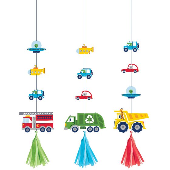 Transportation Time Party Hanging Cutouts