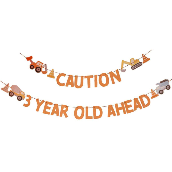 Construction Customisable Age Party Garland