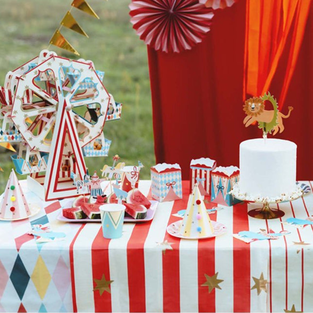Circus Party Stars and Stripes Paper Table Cover