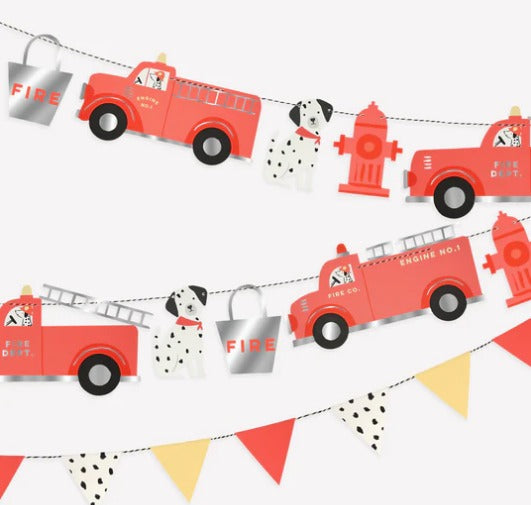 Fire Truck Shaped Party Garland