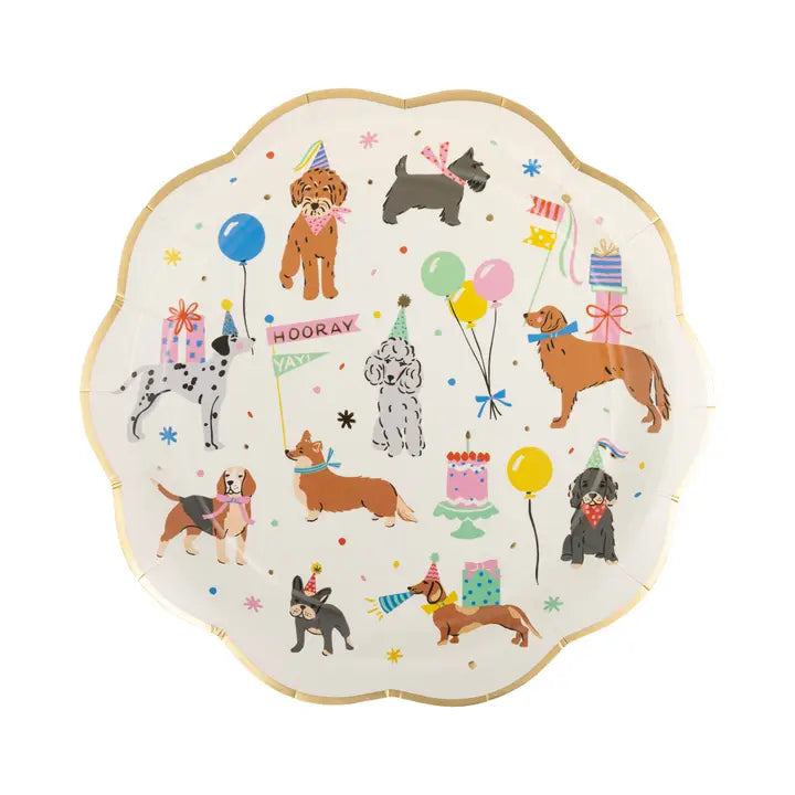 Party Dog Paper Plates