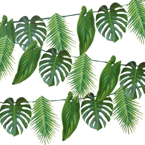 Tropical Palm Leaf Garland Talking Tables