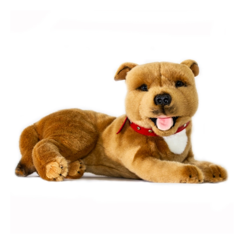 Ruby Red Staffordshire Bull Terrier Soft Toy Teddy The Party Cupboard