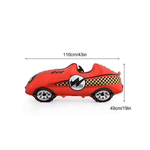 Race Car Shaped Foil Jumbo Balloons - 4 Pack