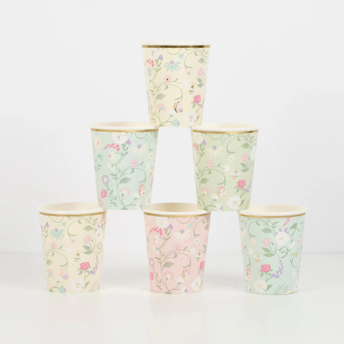 Laduree Paris Floral Vintage Paper Cups