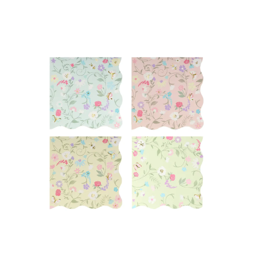 Laduree Paris Floral Vintage Small Paper Napkins