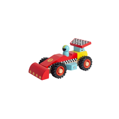 Wooden Red Racing Car Vehicle – Timber Toy