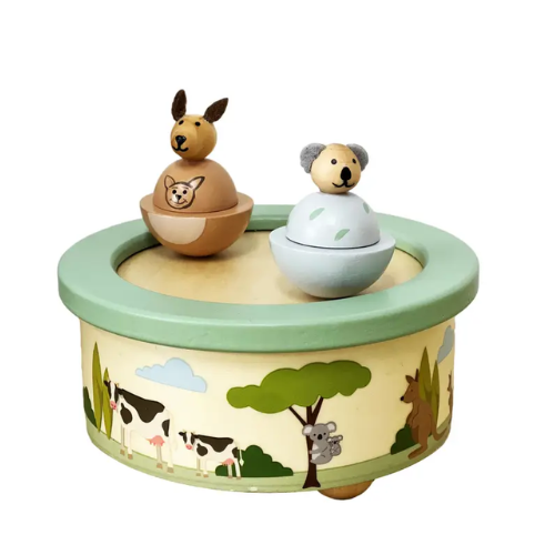 Wooden Kangaroo & Koala Music Box – Timber Toy