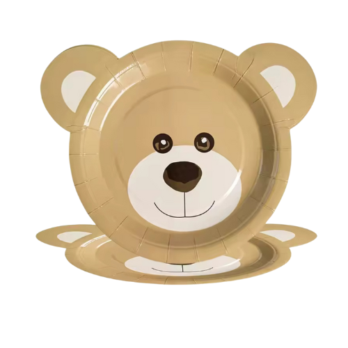 Teddy Bear Shaped Paper Party Plates