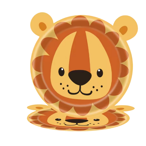 Lion Shaped Paper Party Plates