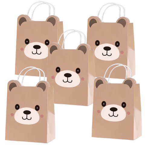 Teddy Bear Shaped Paper Party Bags