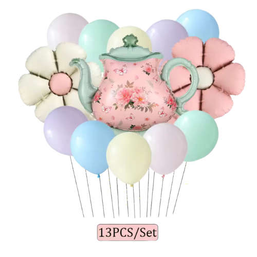 Tea Party Balloon Set - 13 Piece