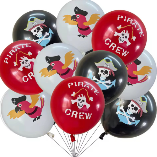 Pirate Party Balloons 12 pack