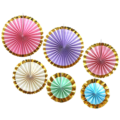 Pastel Rainbow Paper Fan Decoration Kit