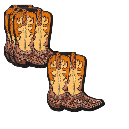 Cowboy Boots Shaped Paper Party Napkins