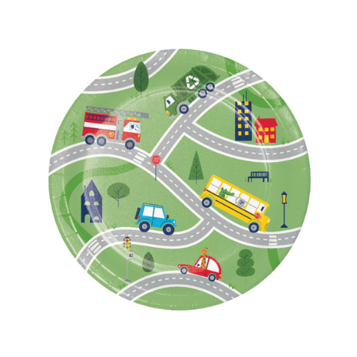 Transportation Time Party Plate