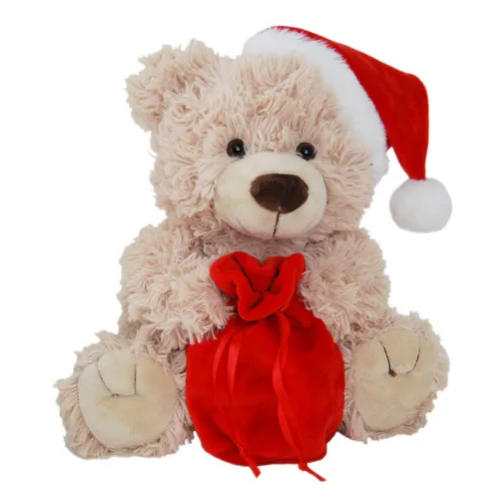 Christmas Tilly Bear With Sack  - Soft Toy