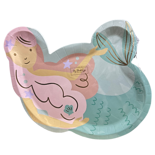Mermaid Shaped Paper Party Plates