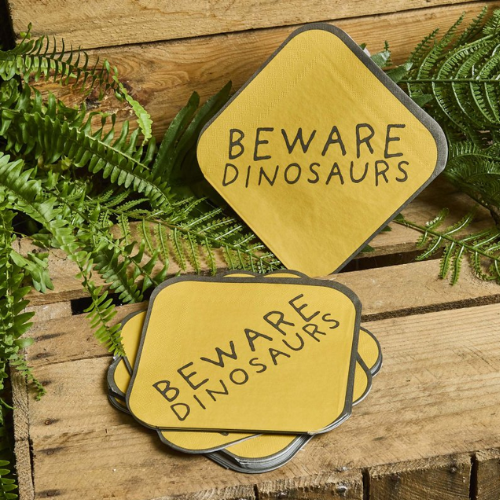 Beware Dinosaurs Paper Party Napkins