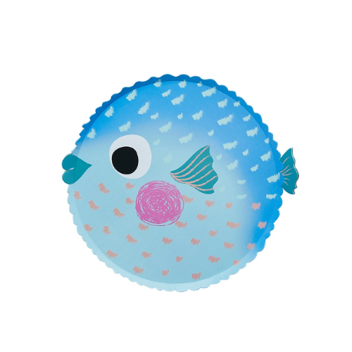 Puffer Fish Shaped Paper Party Plates - Under The Sea