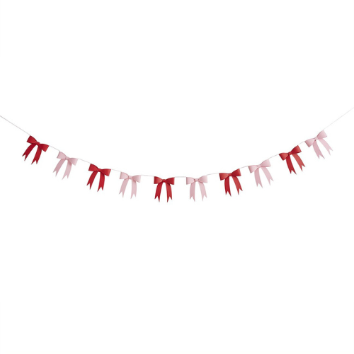 Red and Pink Bow Party Garland