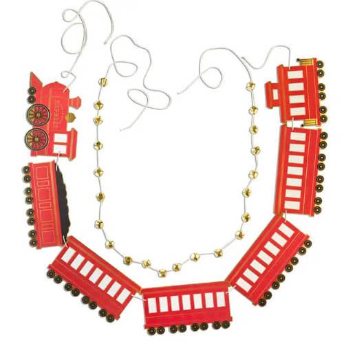 North Pole Express Train & Bell Garland