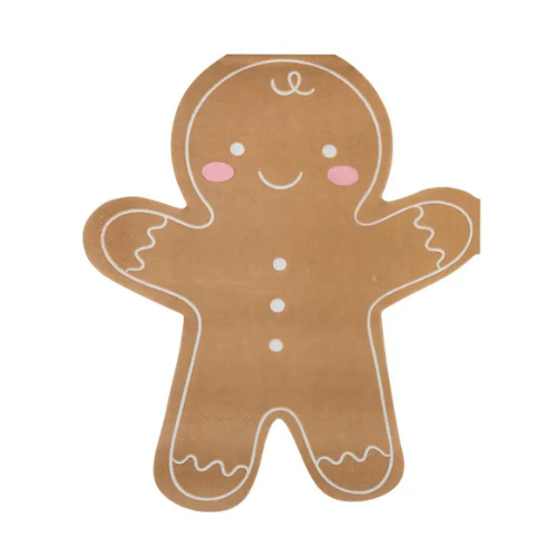 Christmas Gingerbread Man Party Napkins